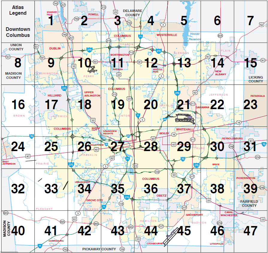 Columbus Ohio Zip Code Map Maping Resources