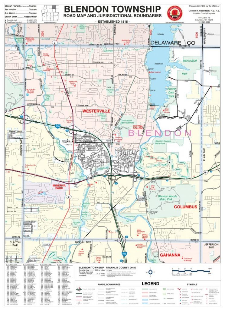 Franklin County Ohio Map